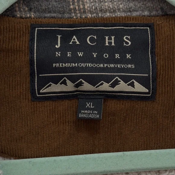 Jachs Gray and Black Patterned Shirt Jacket Sherpa Size XL Shacket - Picture 2 of 7